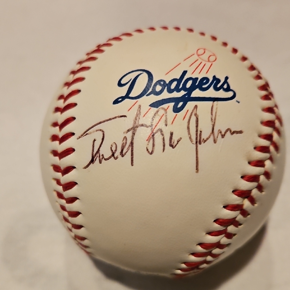 Sweet Lou Johnson Autographed Baseball